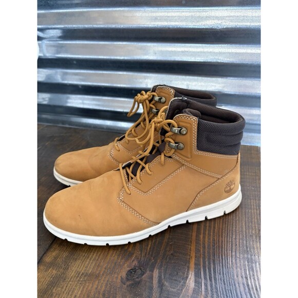 Timberland Men's Graydon Lightweight Mid Lace Up Wheat Sneaker Boot - Nubuck - Picture 2 of 8